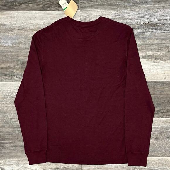 NWT NEW Levis Rodney Wine Red Mens Large Relaxed Fit Waffle Knit Thermal Shirt - Picture 2 of 9